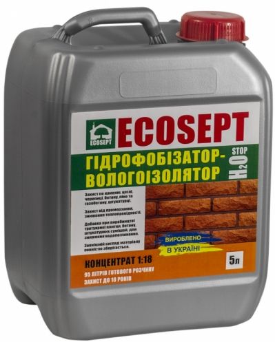 Гидрофобизатор (влагоизолятор) ECOSEPT H2O Stop, 5 л